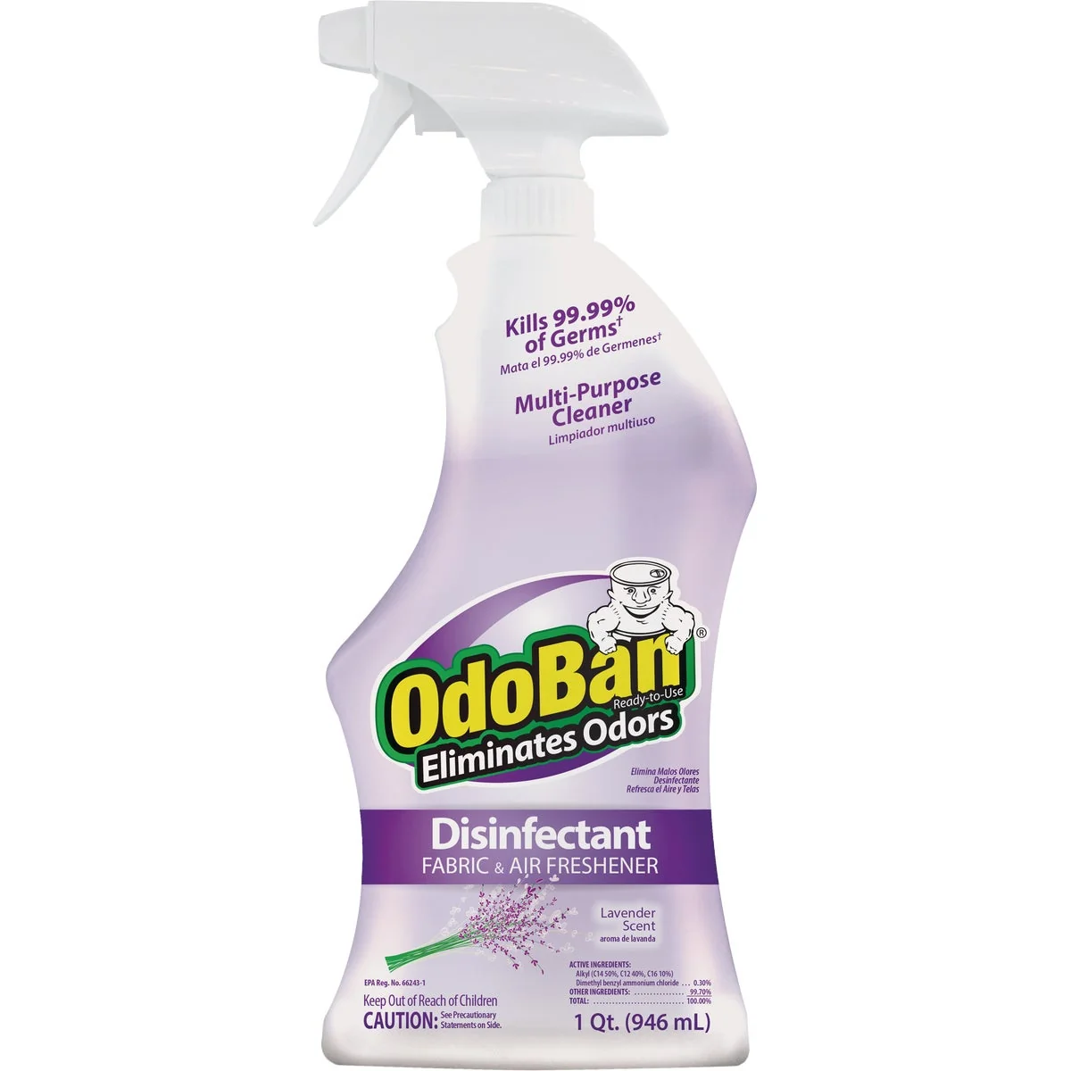 Advanced OdoBan 32 Oz. Lavender Washable Surface Sanitizer Deodorizer Prestigious