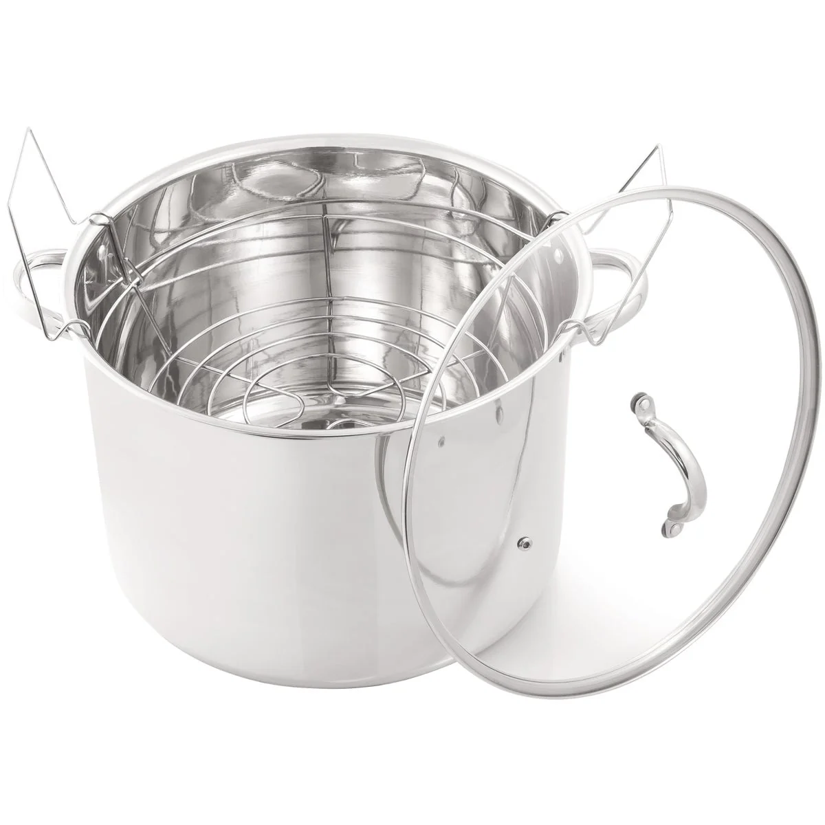 Quality McSunley 21.5 Qt. Prep-n-Cook Stainless Steel Canner with Jar Rack Superior