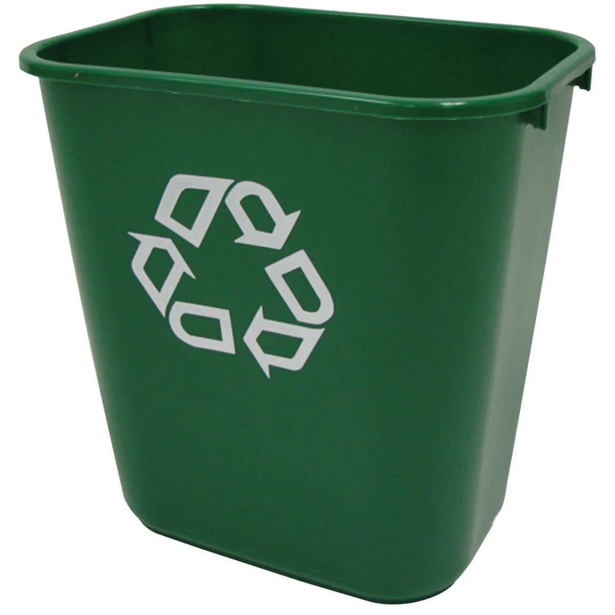 Minimalist Rubbermaid 28 Qt. Green Recycling Wastebasket Quality