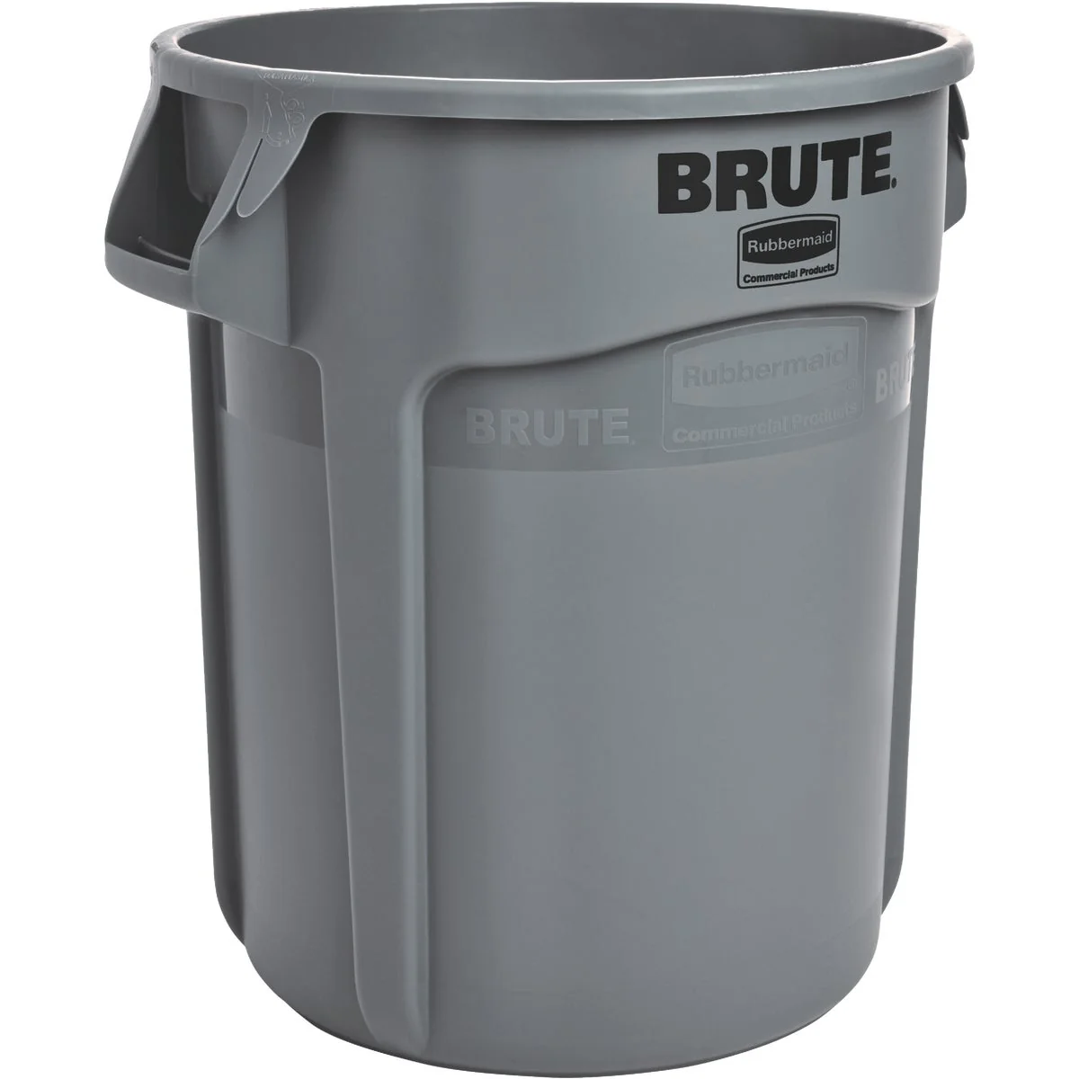 Powerful Rubbermaid Commercial Brute 20 Gal. Gray Vented Trash Can Next-Generation