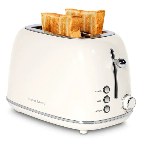 Effective 2 Slice Toaster Retro Stainless Steel with Bagel High-Quality