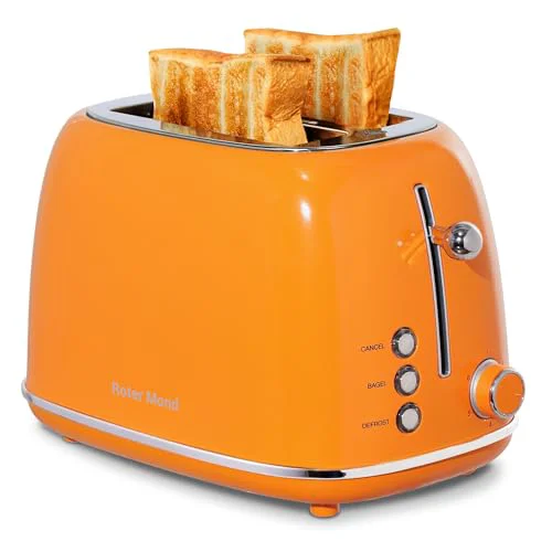 Versatile 2 Slice Toaster Retro Stainless Steel with Bagel Proven