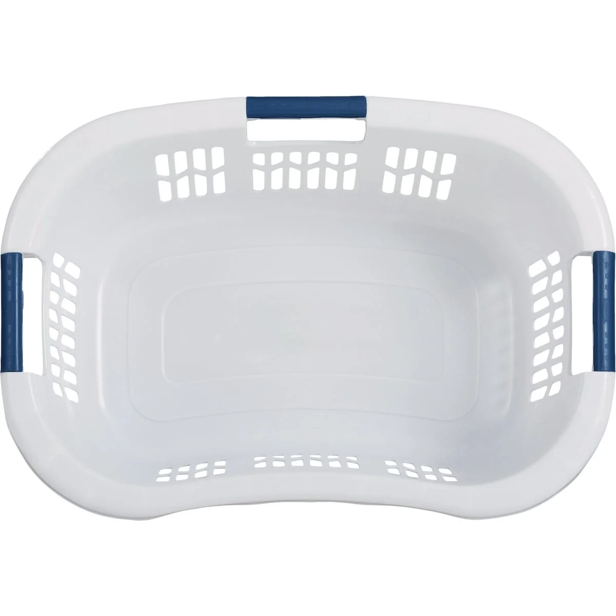 Fine Rubbermaid 3-Handled White Laundry Basket High-Quality