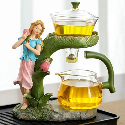 Healthy Glass Kungfu Teapot Set Tea maker with Infuser Semi Automatic Tea Set Relaxed