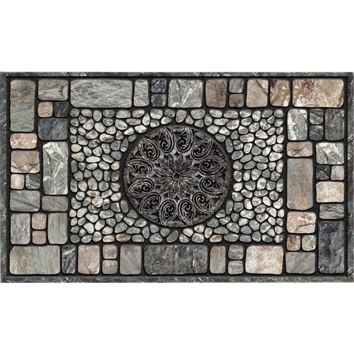 Effective Apache Masterpiece Notre Dame Graystone Door Mat Prestigious