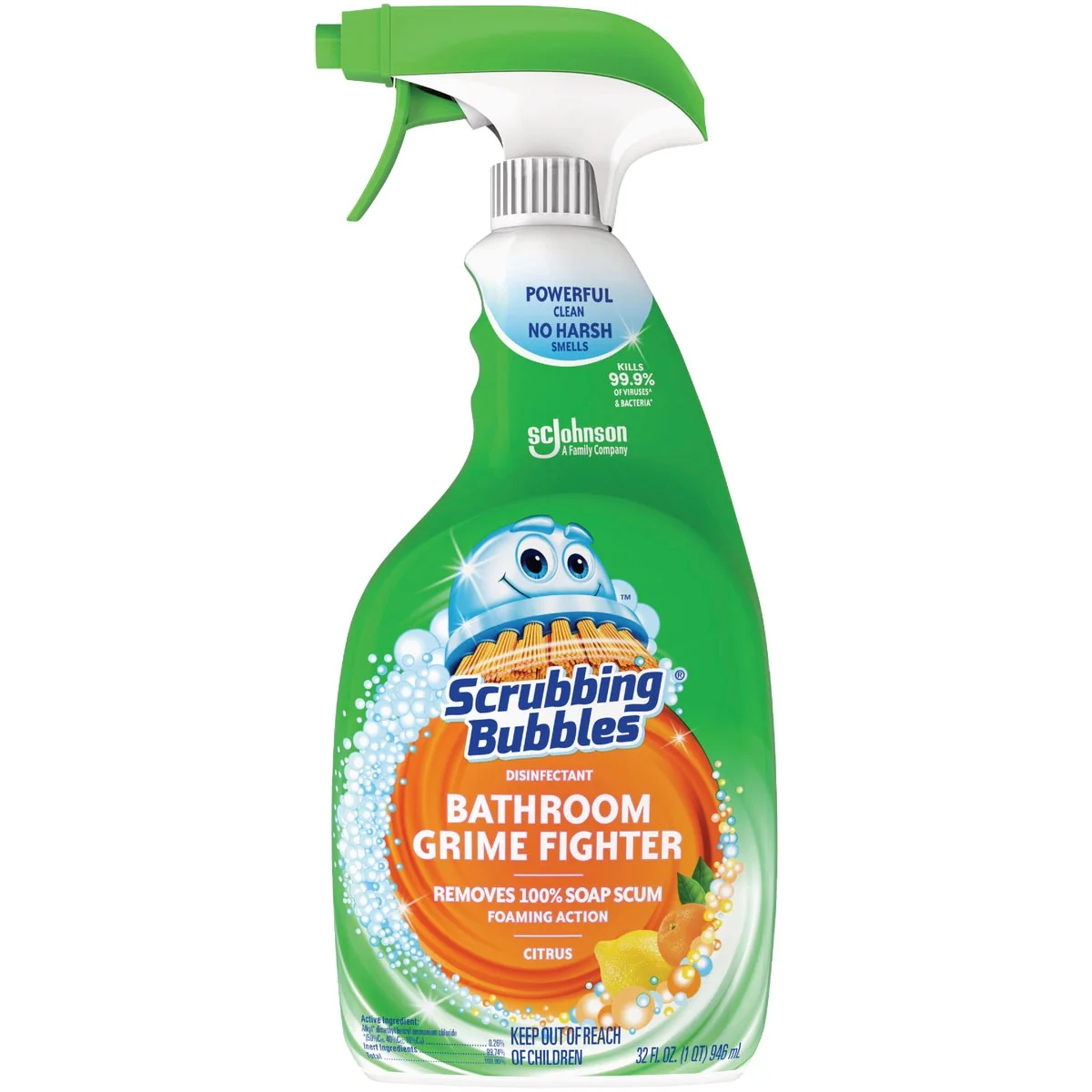 Outstanding Scrubbing Bubbles 32 Oz. Citrus Disinfectant Bathroom Grime Fighter Cleaner Selected