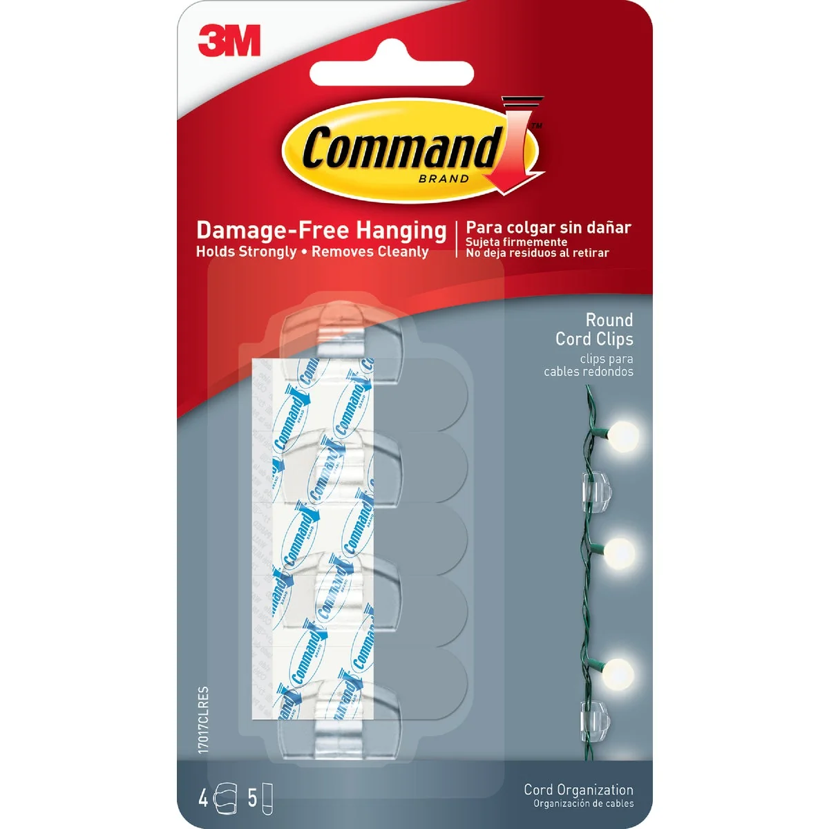 Fast Command Wire Organizer Cord Clip with Adhesive Efficient