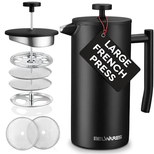 Authentic Large Insulated French Press Coffee Maker 50oz Official