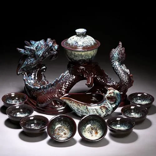 Exceptional Chinese Gongfu Tea Set 8 Count Unique