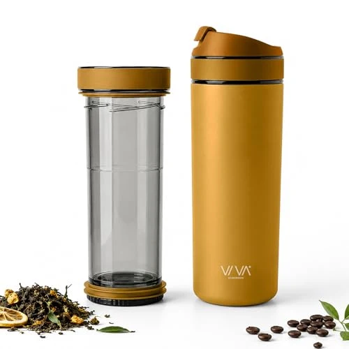 Natural VIVA Recharge Tea Infuser Bottle Fine Crafted