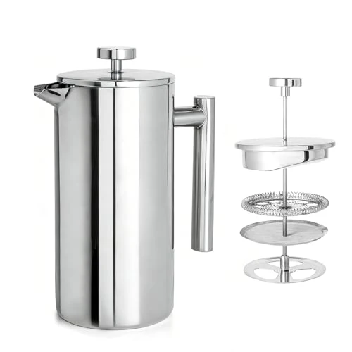 Authentic 304 Stainless Steel French Press 12oz Consistent