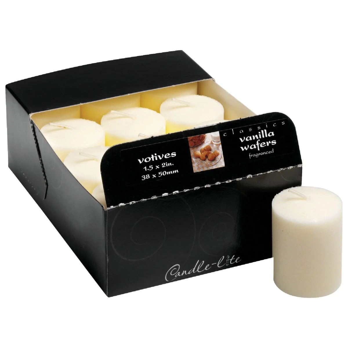 Long-Lasting Candle-lite Essentials Classic Black Cherry Votive Candle Clean