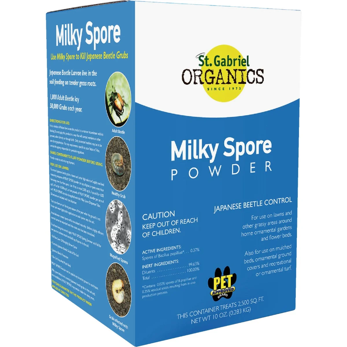 Genuine St Gabriel Organics 10 Oz. Ready To Use Milky Spore Grub Beetle Killer Powder Innovative