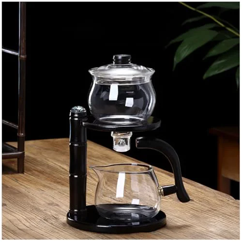 Unique Glass Semi Automatic Tea Set Functional