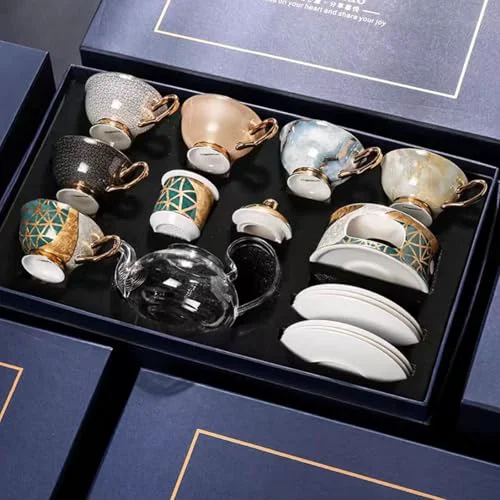 Fine Crafted China Bone Porcelain Coffee Tea Set Innovative