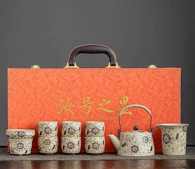 Environmentally Friendly Duan Clay Fired Red Tea Set Ceramic Gaiwan Teapot and Cups-suit2 Practical