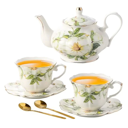 Sophisticated Country Roses Porcelain Tea Set Refined