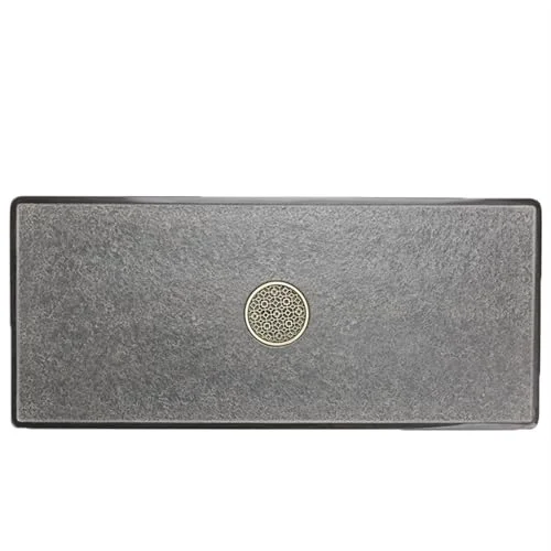 Contemporary Tea Set Natural Ebonite Tea Tray Desktop Tea Table Embedded Office Home Simple Natural Stone Tea Tray Chinese Tea Set Premium