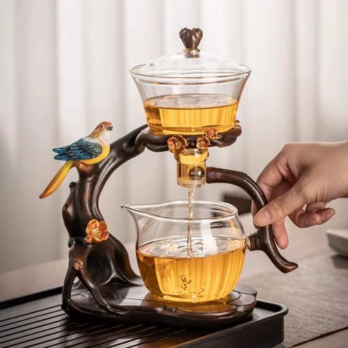 Comfortable Kungfu Glass Tea Set Automatic Glass Teapot Set Effective