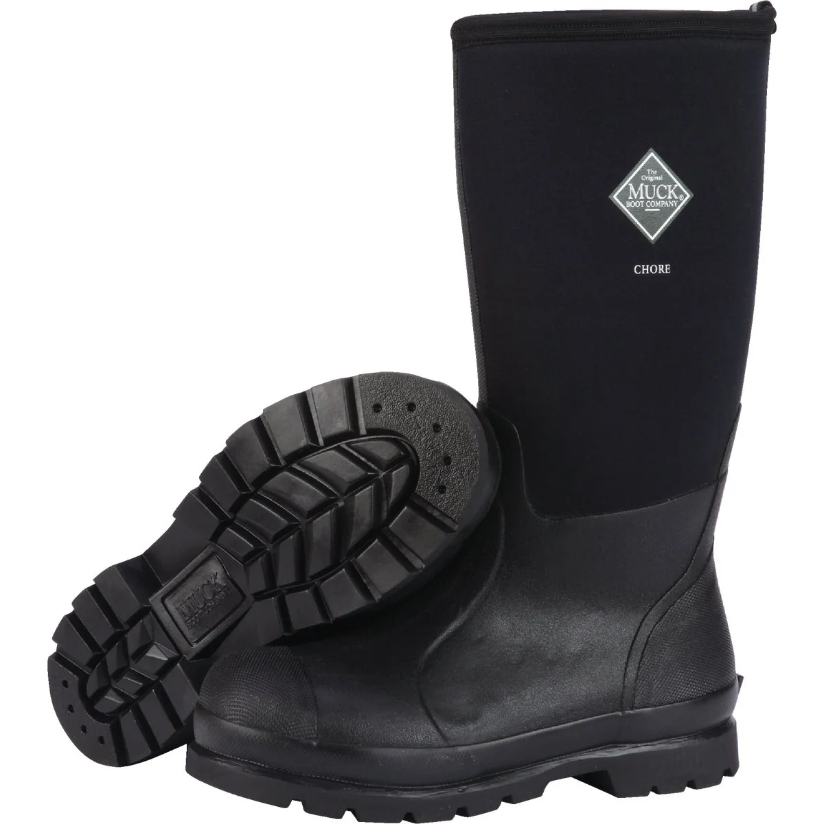 Responsible Muck Chore Classic Hi Men’s Size 9 Black Plain Toe Rubber Work Boot Genuine