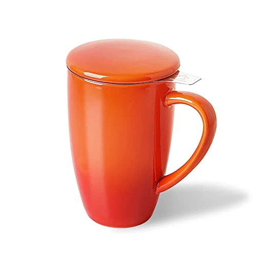 Comfortable Sweejar Porcelain Tea Mug with Infuser and Lid Long-Lasting