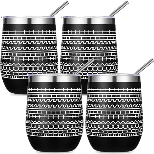 Enhanced 4 Pcs 12 oz Funny Message Coffee Mug Birthday White Elephant Gifts Stainless Steel Insulated Tumblers Wine Cup Gag Gift for for Employee Appreciation Coworkers Friends Father 4 Count Responsible