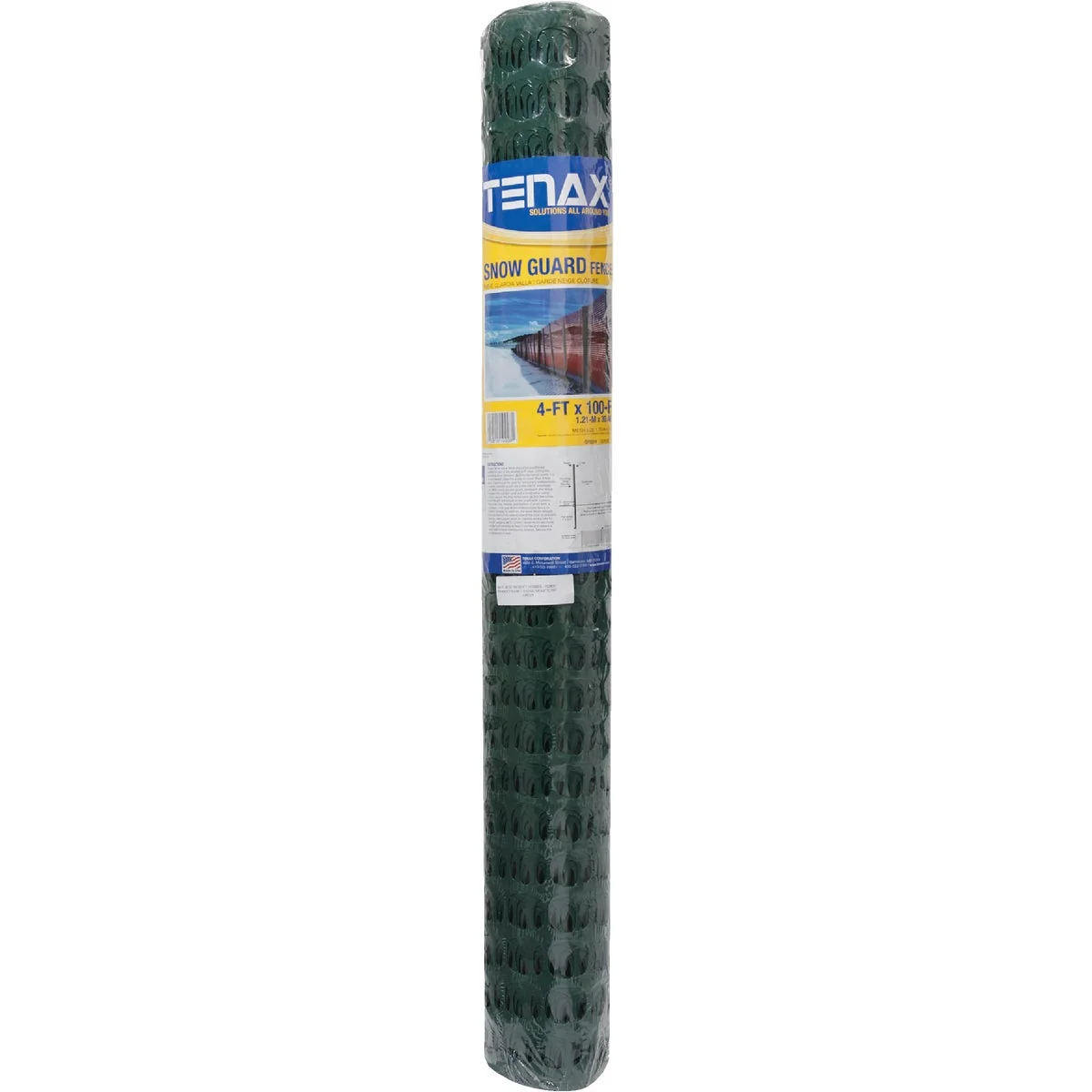 Prestigious Tenax Sno-Guard 4 Ft. H. x 100 Ft. L. Polyethylene Snow Safety Fence Green Sophisticated