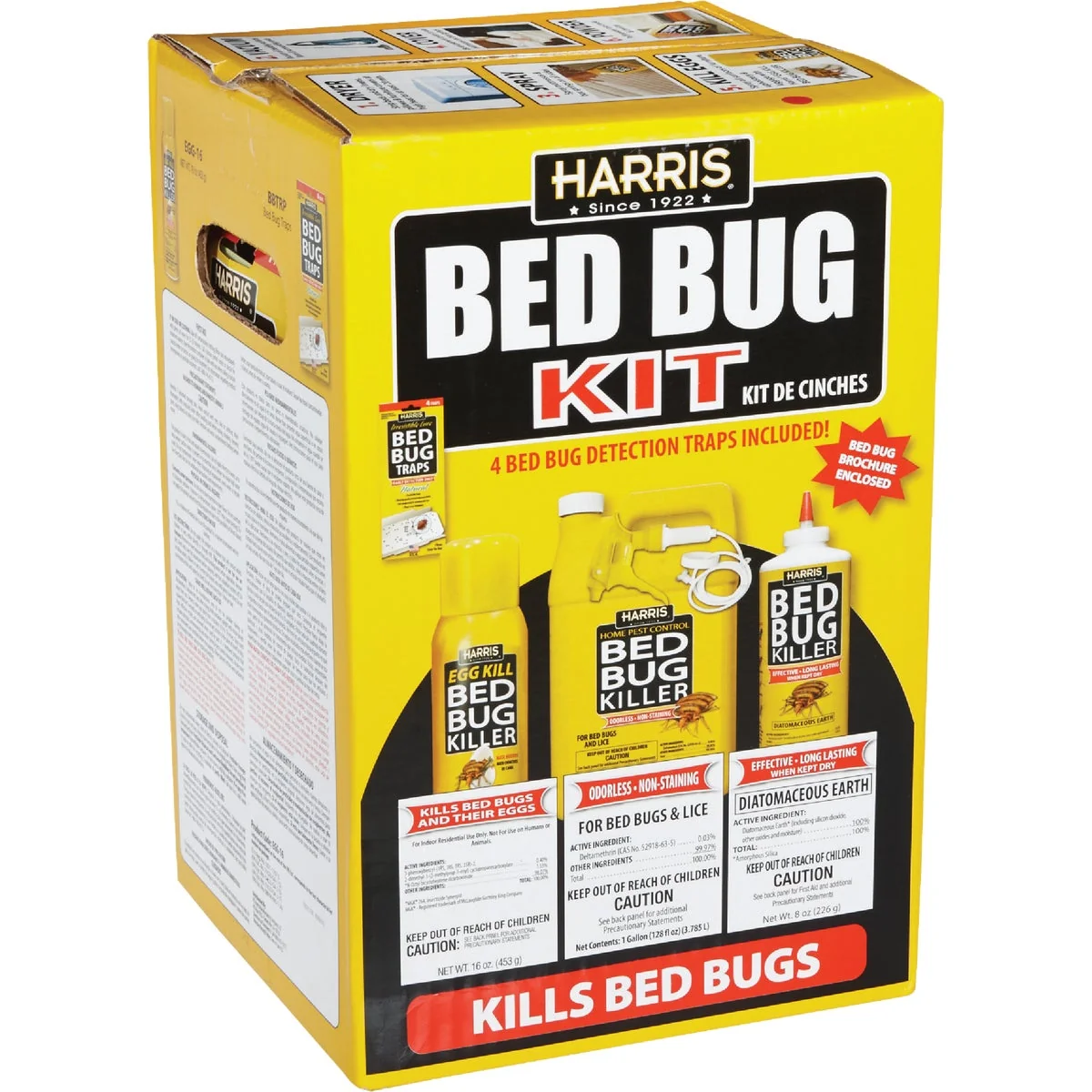 Long-Lasting Harris Value Pack Various Application Bedbug Killer Kit Premium Material