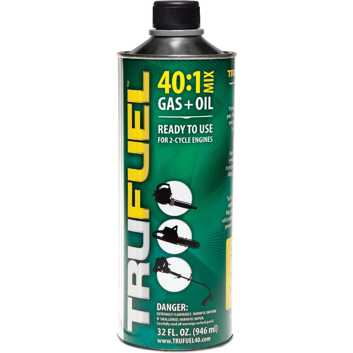 Crafted TruFuel 32 Oz. 40 1 Ethanol- Small Engine Fuel Oil Pre-Mix Exclusive