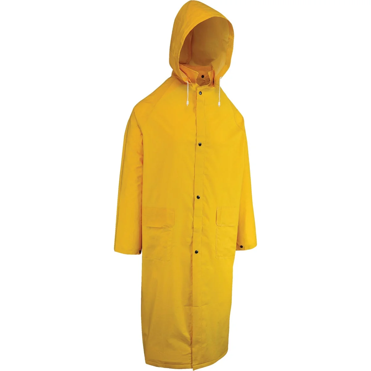 Casual West Chester Medium Safety Yellow PVC Trench Coat Consistent