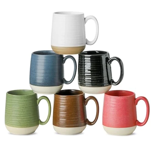 Versatile Porcelain Coffee Mugs Set of 6 6 Count Exclusive