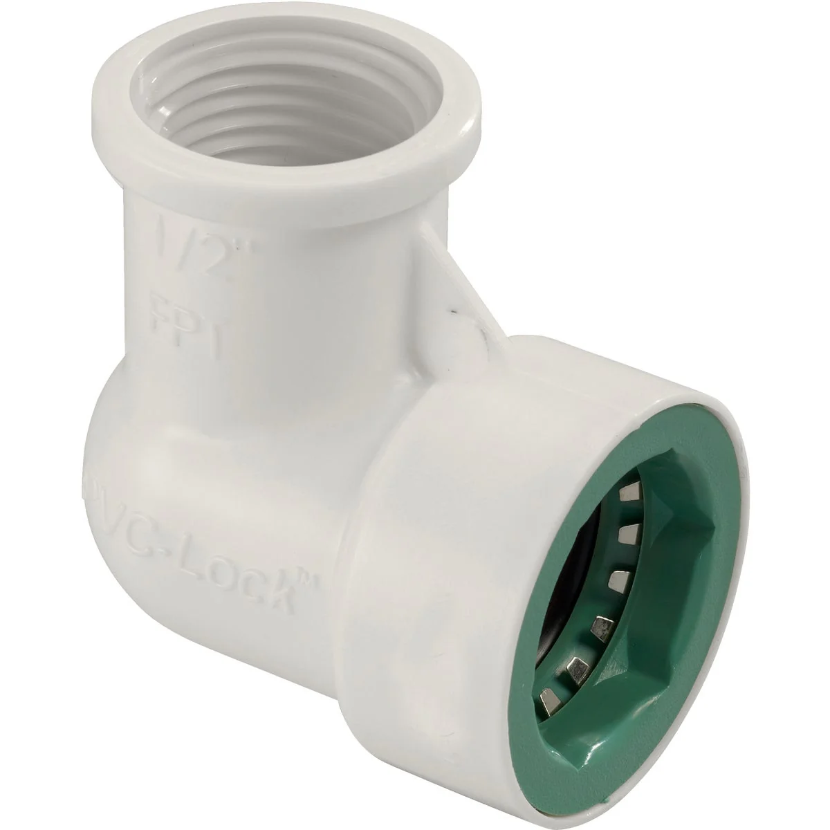 Clean Orbit 1 2 In. x 1 2 In. FPT PVC-Lock Elbow Environmentally Friendly