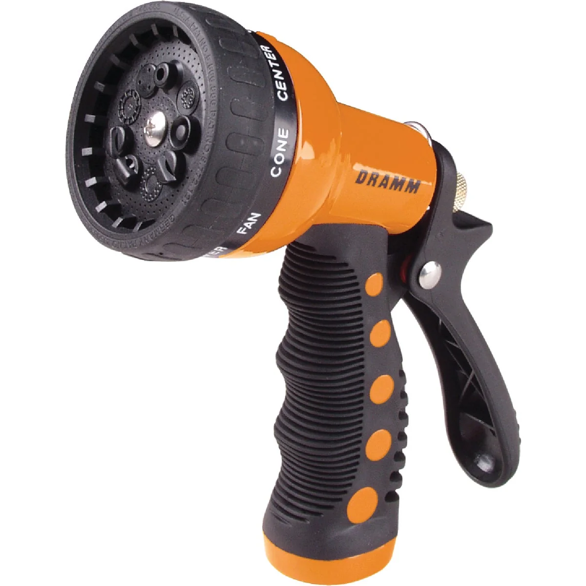 Elegant Dramm Heavy-Duty Metal 9-Pattern Nozzle Orange Exclusive