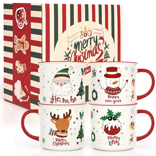 Fast Christmas Mugs Set of 4 4 Count Breathable