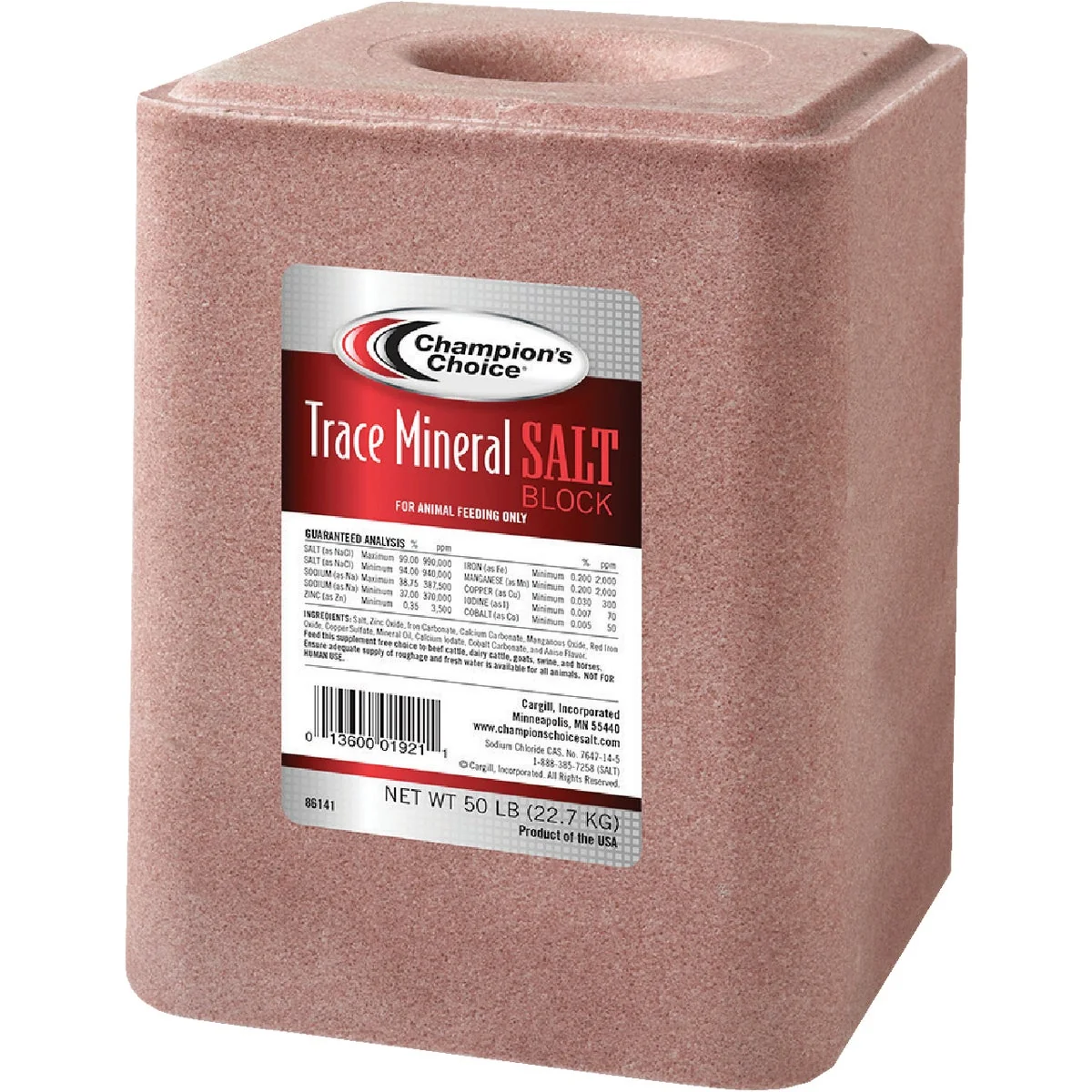 Clean Champions Choice 50 Lb. Trace Mineral Salt Block Official