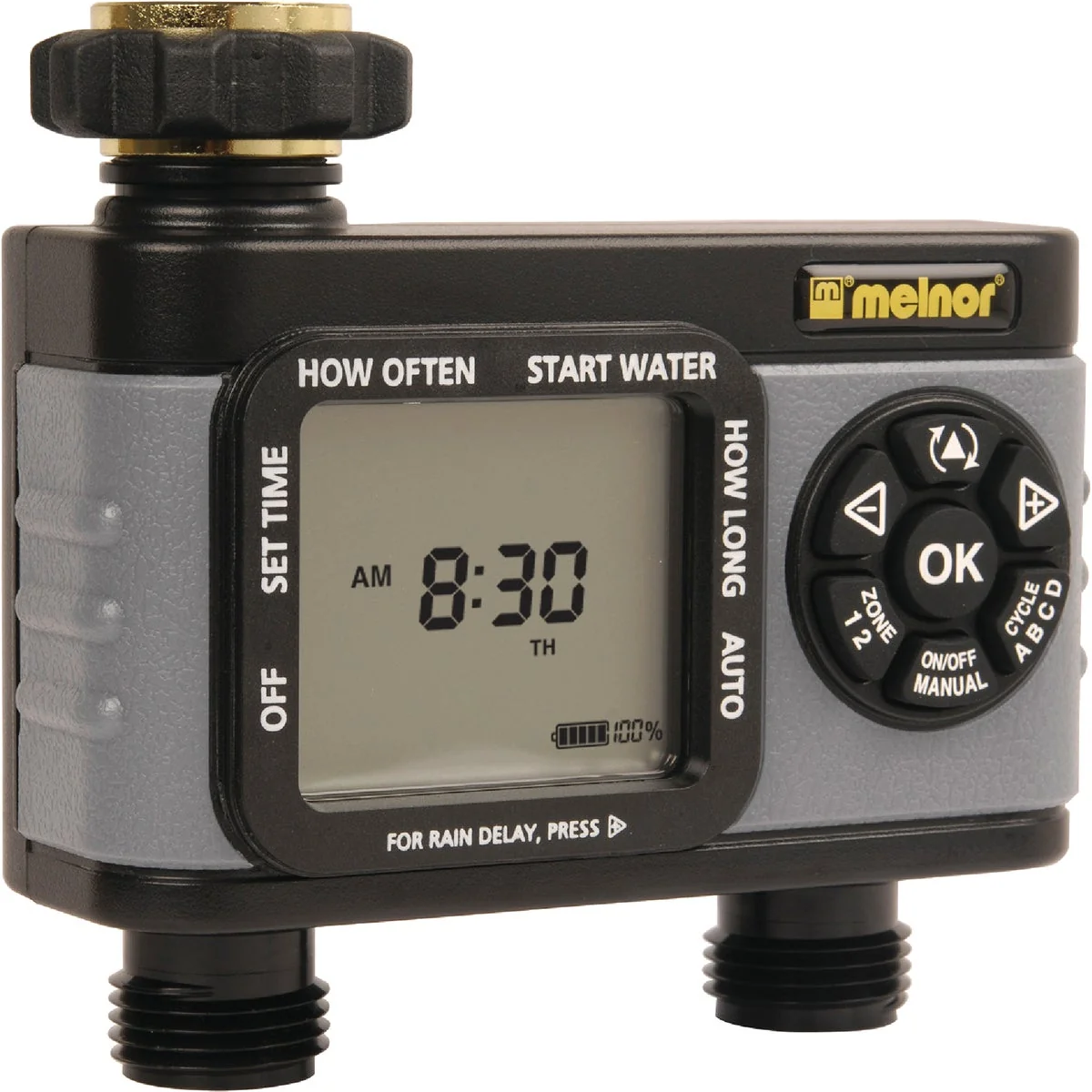 Quality Melnor Hydrologic Electronic 2-Zone Day Specific Programmable Water Timer Soft