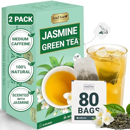 Professional Jasmine Green Tea Bags 80 Count Comfortable