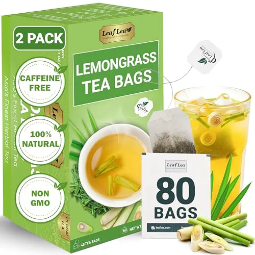 Eco-Friendly Premium Lemongrass Herbal Tea Bags 80 Count Fine