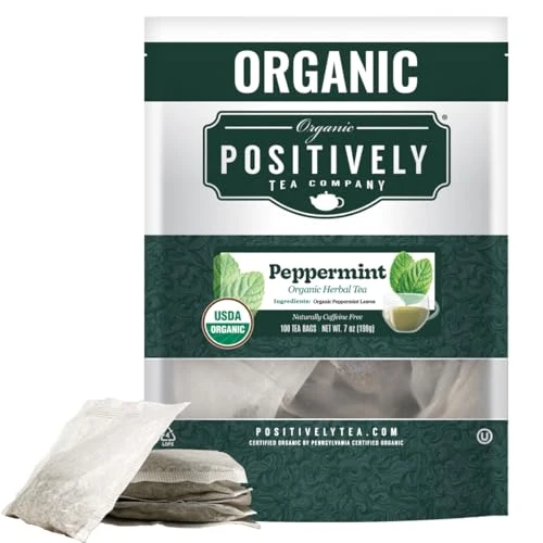 Elite Peppermint Leaf Herbal Tea Bags 100 Count Safe