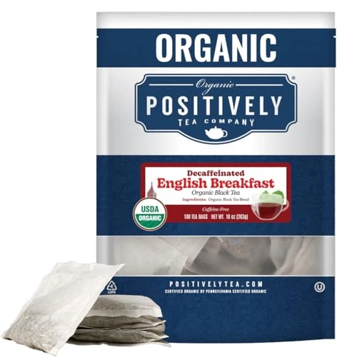 Clean Decaf English Breakfast Black Tea Bags 100 Count Refined