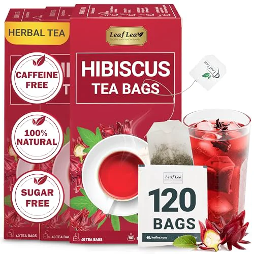 High-Quality 120 Hibiscus Tea Bags 120 Count Natural