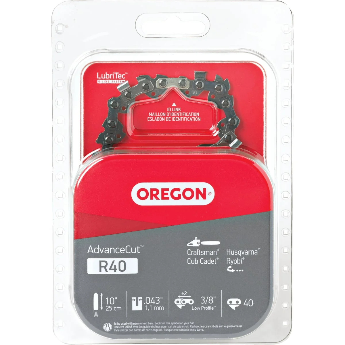 Optimized Oregon AdvanceCut LubriTec R40 10 In. 3 8 In. Low Profile 40 Link Chainsaw Chain Innovative