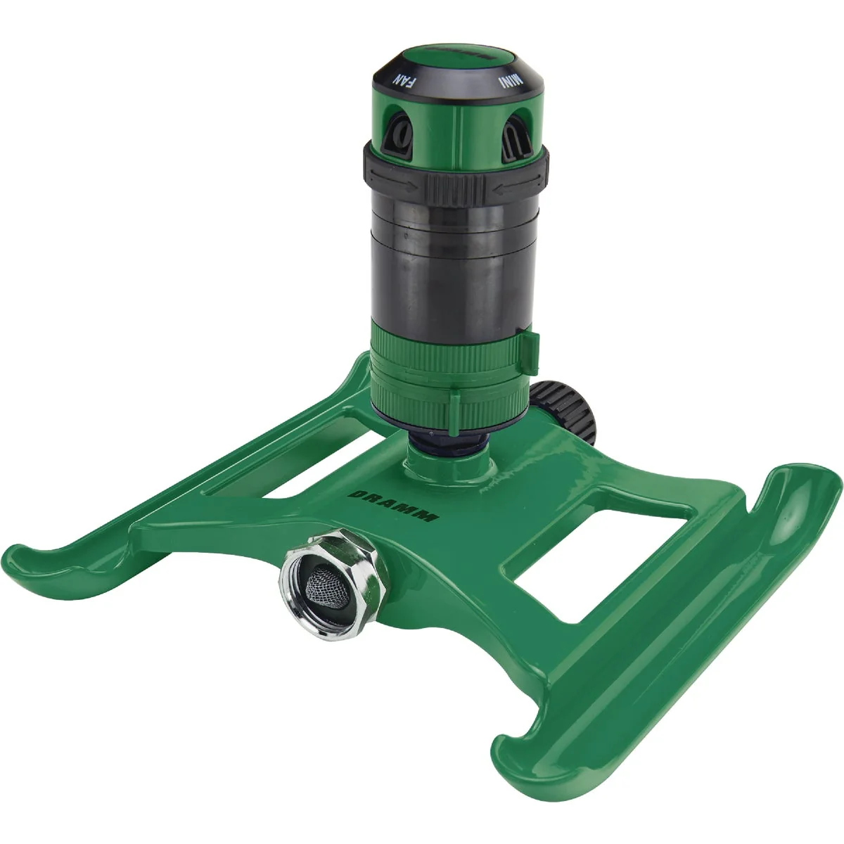 Professional Dramm Metal Adjustable Green Gear Drive Sprinkler Soft