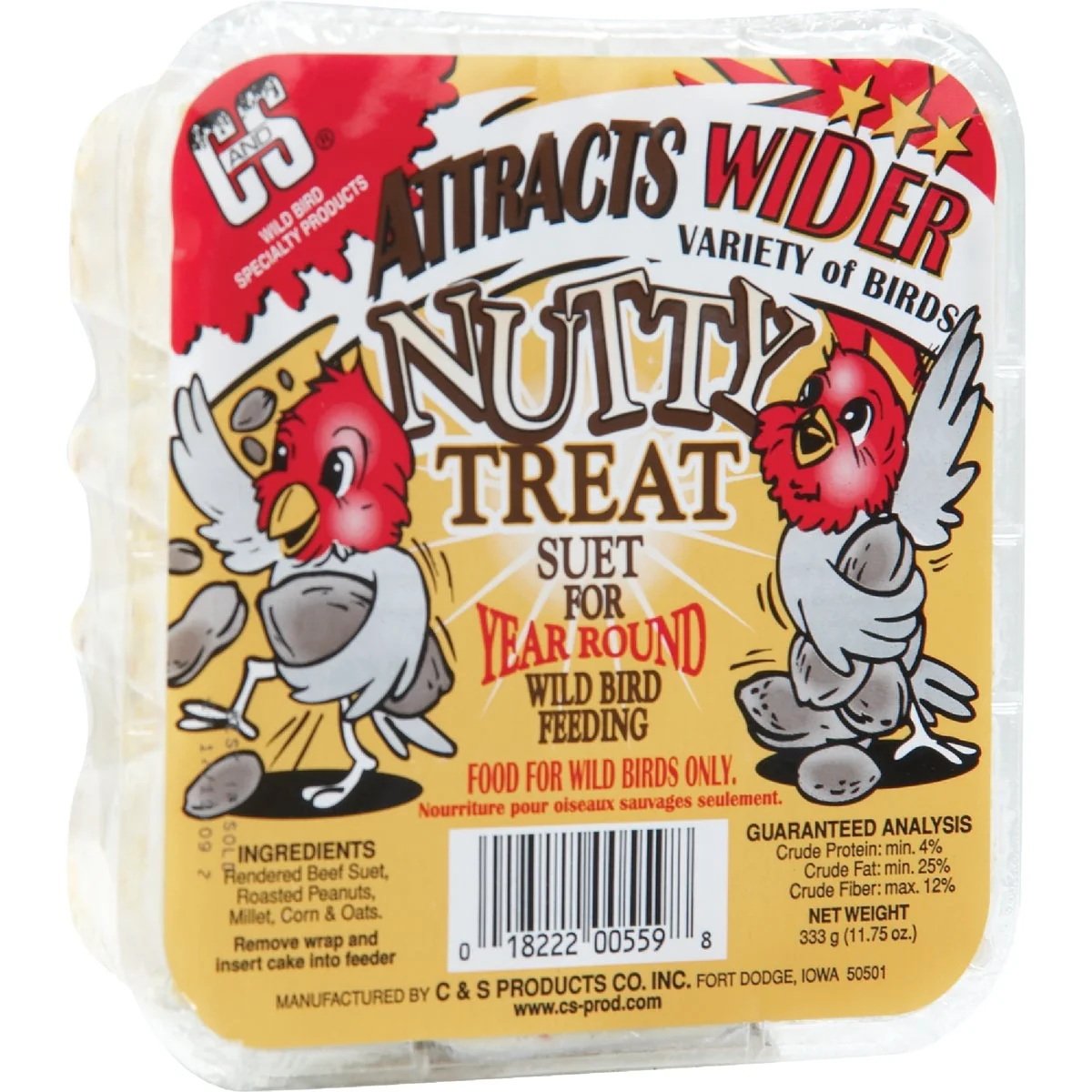 High-Quality C S 11.75 Oz. Nutty Treat Suet Next-Generation