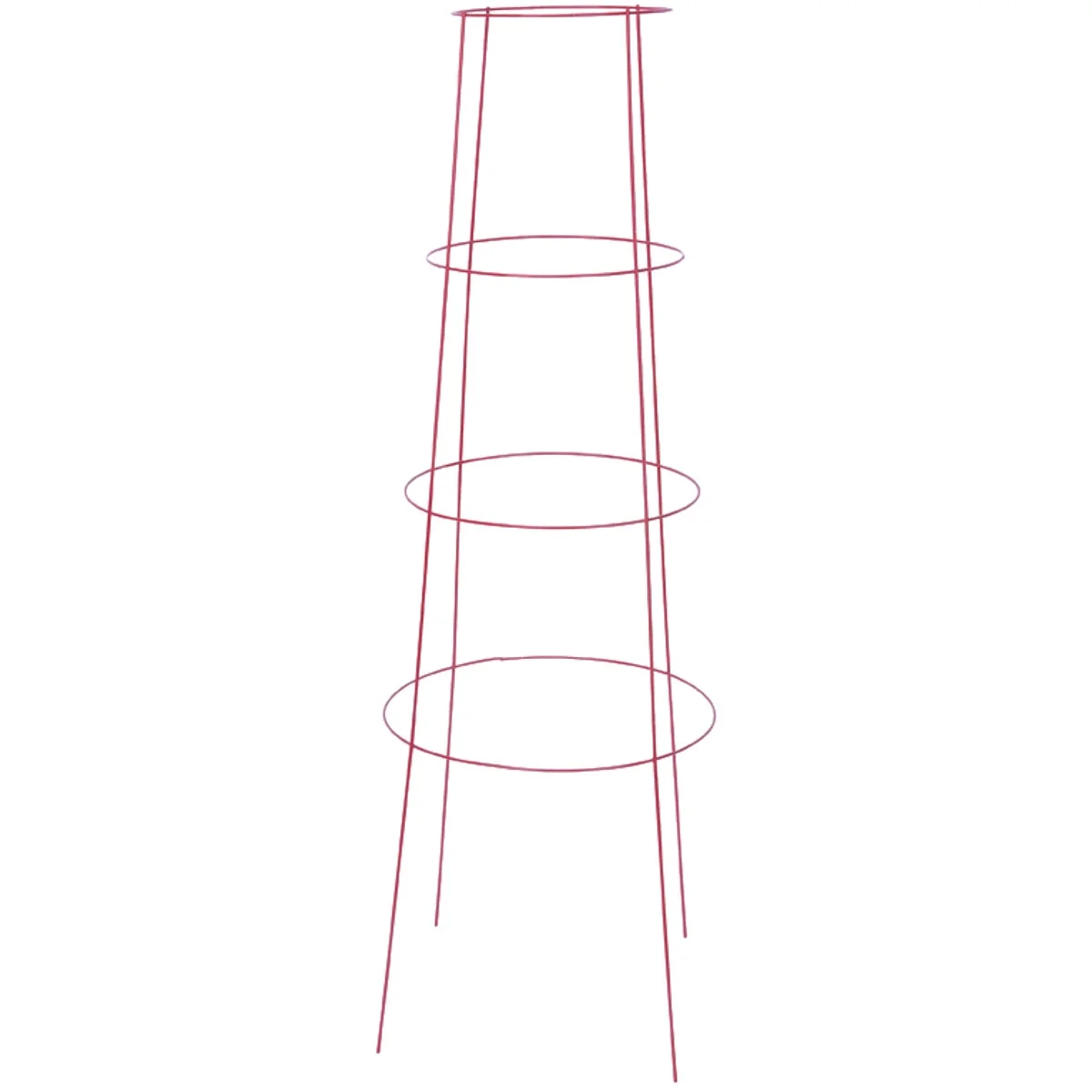 Classic Panacea 48 In. Red Powder Coat Heavy-Duty Wire Inverted Tomato Cage Dependable
