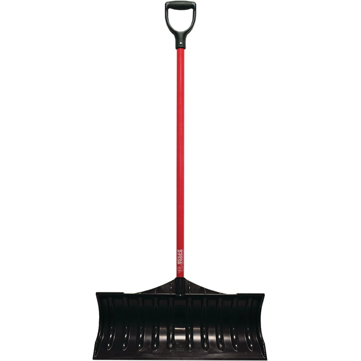 Stylish Bully Tools 27 In. Poly Snow Pusher with 46.5 In. Fiberglass Handle Reliable