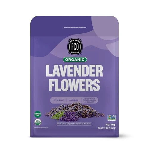 Optimized Organic Dried Lavender Flowers 16 Ounce Fine