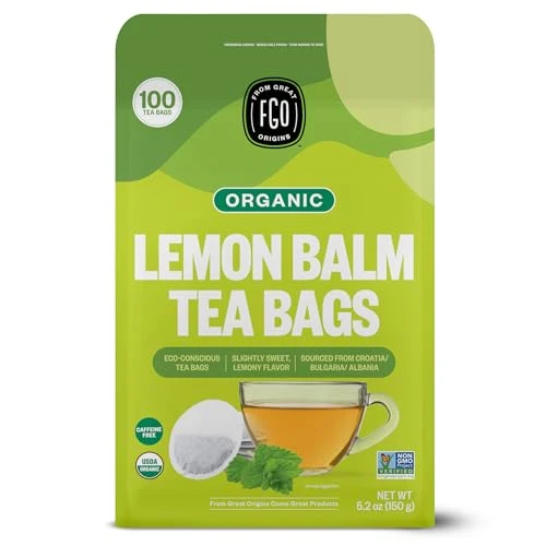 Long-Lasting Organic Lemon Balm Tea 100 Count Consistent