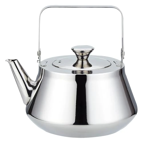 Reusable 2.1 Quart stainless steel teapot with Infuser A modern User-Friendly