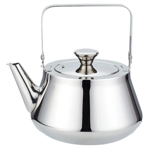 Fast 1.6 Quart stainless steel teapot with Infuser A modern Lightweight
